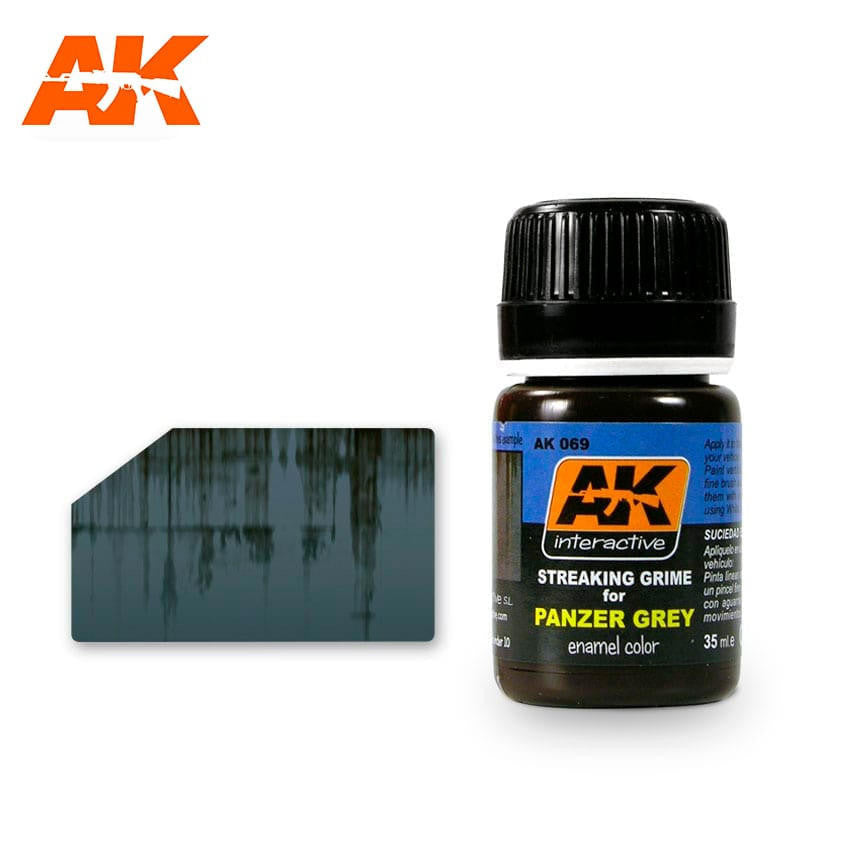 AK Interactive Streaking Grime - Panzer Grey Vehicles AK069